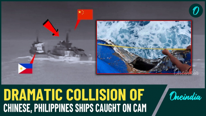 High Seas Clash: China and Philippines’ Ships Engage in Dramatic Collision in South China Sea |Video