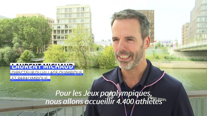 Visite du Village paralympique avant les Jeux de Paris