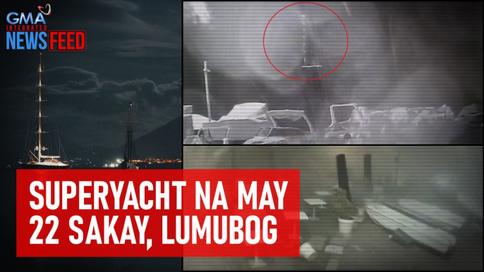 Superyacht na may 22 sakay, lumubog | GMA Integrated Newsfeed