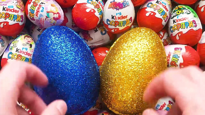 NEW! 500 Glitter Kinder Joy MAXI opening ASMR - A lot of Kinder Surprise egg toys