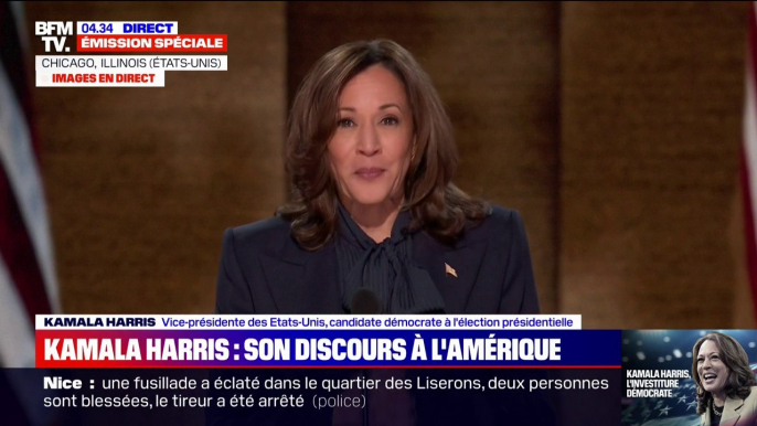 "J'accepte votre investiture à la candidature à la présidence des États-Unis", déclare Kamala Harris