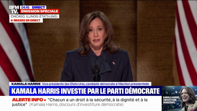 Présidentielle américaine: Kamala Harris "promet d'être la présidente de tous les Américains"