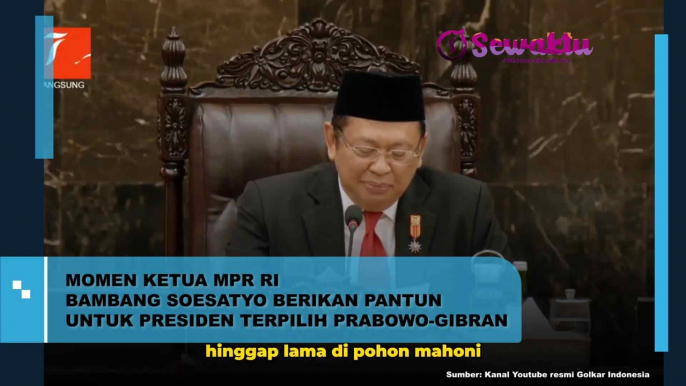 Momen Ketua MPR RI Berikan Pantun Untuk Presiden Indonesia Terpilih Prabowo Subianto dan Gibran Rakabuming Rakabuming