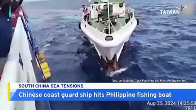 Chinese Coast Guard Rams Philippine Fishing Vessel in South China Sea