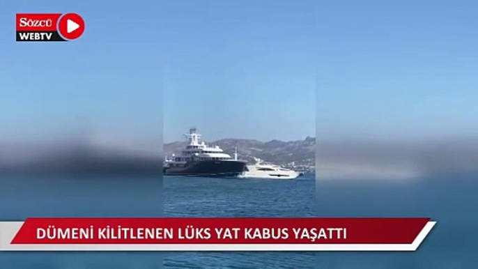 Dümeni kilitlenen lüks yat kabus yaşattı