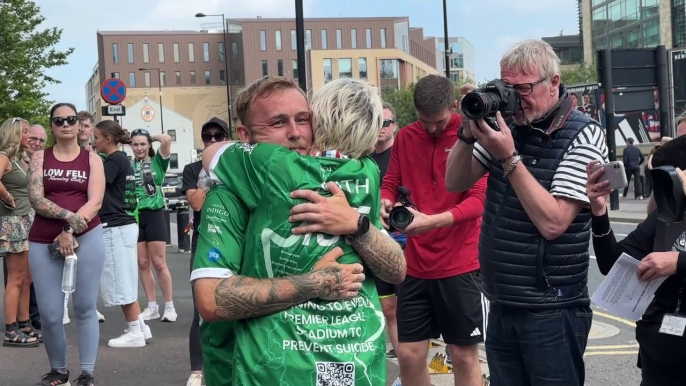 Matthew Smith reaches St James' Park finish line in 800-mile Premier League stadium run