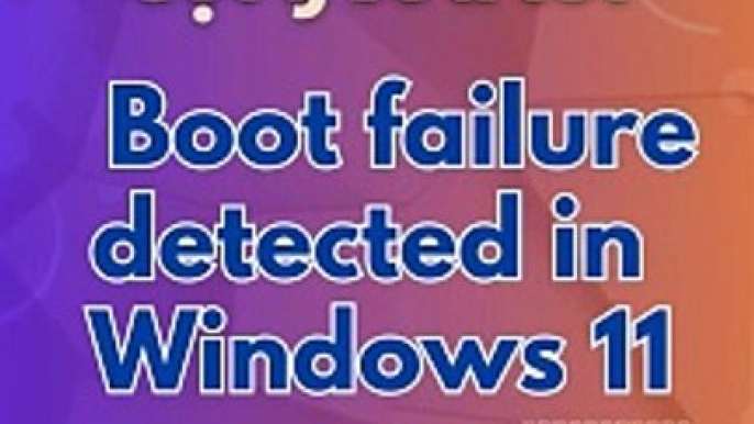 ✔️Sửa lỗi Boot failure detected in Windows #sửalỗi #boot #failure #boolfailure #detected #windows