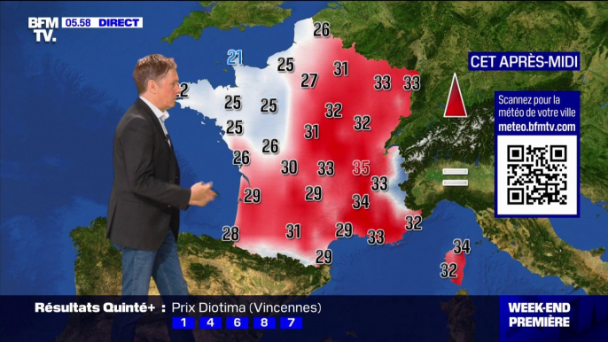 Un temps contrasté ce samedi avec de la pluie et des orages dans l'ouest et du soleil dans l'est du pays