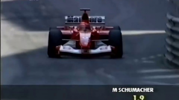 F1 – Michael Schumacher (Ferrari V10) lap in qualifying – Monaco 2003