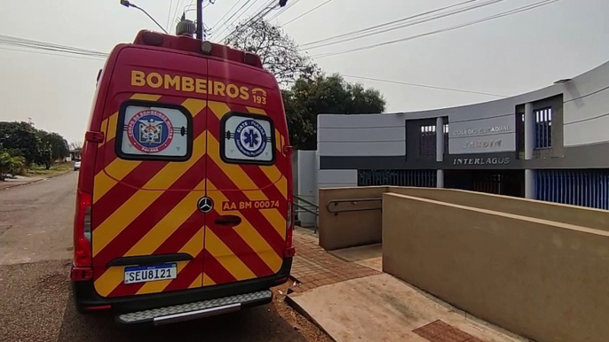 Menino é socorrido pelo Siate no Colégio Estadual Jardim Interlagos