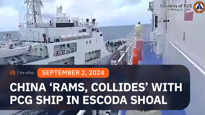 China ‘deliberately rammed, collided’ with PH Coast Guard ship in Escoda Shoal