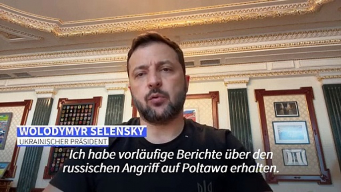 Selenskyj: 41 Tote bei russischem Angriff im ukrainischen Poltawa