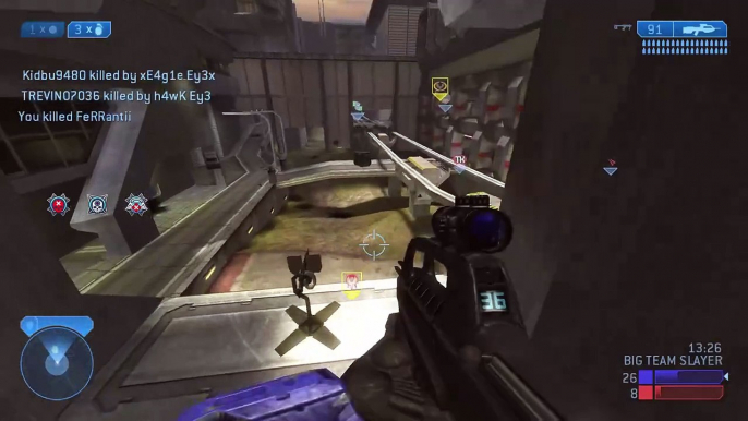 Halo 2 Classic Big Team - Big Team Slayer on Terminal Multiplayer Gameplay