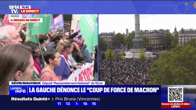 Mobilisation contre Michel Barnier: Kévin Mauvieux (RN) "regrette pour les Français que certains partis politiques n'aient pas envie de faire avancer le pays"