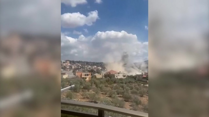 Lebanon resident calls for mother as explosions ring out from Israeli airstrikes