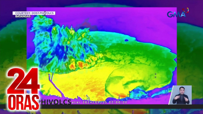 Minor phreatic eruption, naitala sa Taal Volcano | 24 Oras