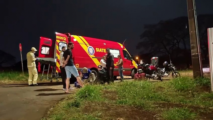 Motociclista é socorrido pelo Siate após se envolver em acidente de trânsito no bairro Canadá