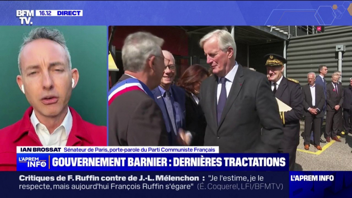 Ian Brossat (sénateur PCF de Paris), sur Michel Barnier: "Mon sentiment, c'est qu'il est surtout là pour poursuivre et amplifier la politique d'Emmanuel Macron"