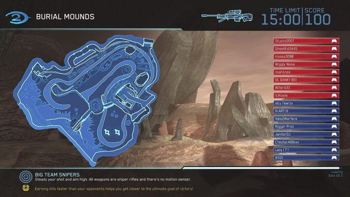 Halo 2 Classic Big Team - Big Team Snipers on Burial Mounds Multiplayer Gameplay