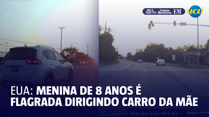 Menina de 8 anos é flagrada dirigindo carro da mãe nos EUA