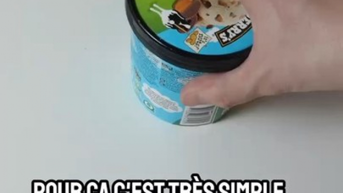 Une autre façon de manger le pot de glace