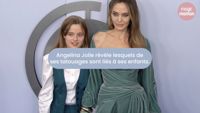 Angelina Jolie révèle lesquels de ses tatouages sont liés à ses enfants.