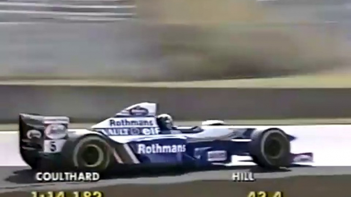 F1 – Damon Hill (Williams Renault V10) lap in qualifying – Pacific GP 1995