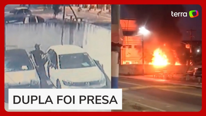 Criminosos invadem pátio de delegacia e ateiam fogo em carros apreendidos no RJ