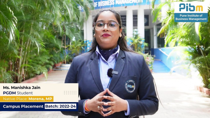 PIBM's MBA & PGDM Placements Triumph Manishka Jain's Inspiring Success Story   Batch 2022-24