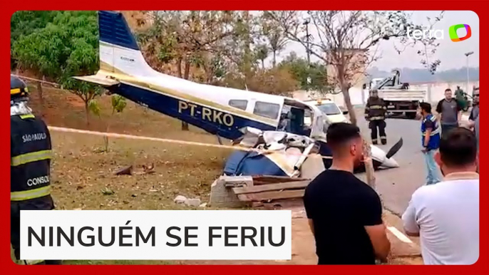 Avião de pequeno porte cai em Bragança Paulista (SP)