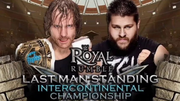 WWE Royal Rumble 2016 - Dean Ambrose vs Kevin Owens (Last Man Standing Match, WWE Intercontinental Championship)