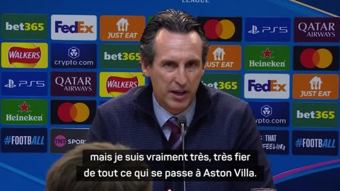 Aston Villa - Emery : "Vraiment très, très fier de tout ce qui se passe ici"