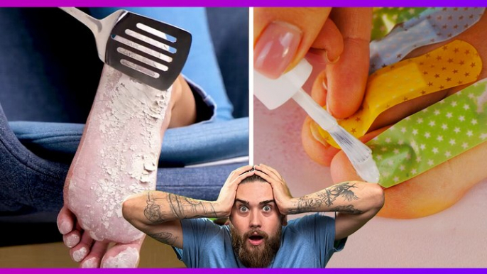 Step Up Your Style: Fun Feet and Shoe Craft Ideas! ✨  The Dudes REACT to 5-Minute Crafts Self Care Repair Hacks!