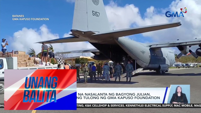 Mga taga-Batanes na nasalanta ng Bagyong Julian, muling hinatiran ng tulong ng GMA Kapuso Foundation | Unang Balita