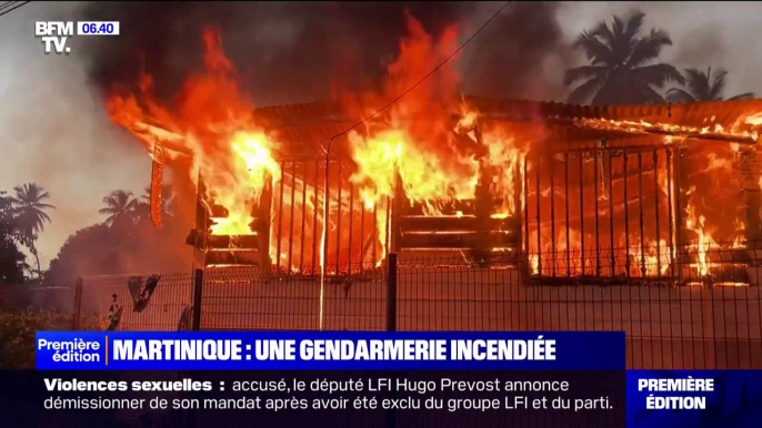 Martinique: cinq gendarmes blessés et une gendarmerie brûlée lors des manifestations contre la vie chère