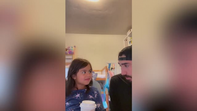 Stepdad Records Hilariously Cute Moment He Asks Stepdaughter's Permission To Marry Her Mom | Happily TV