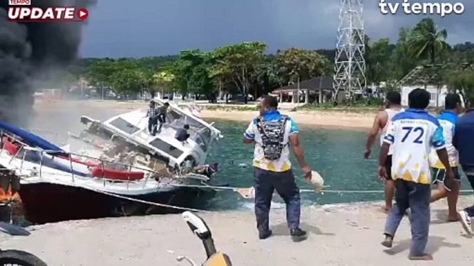 Kapal Cepat Cagub Maluku Utara Kebakaran saat Kampanye di Pulau Taliabu