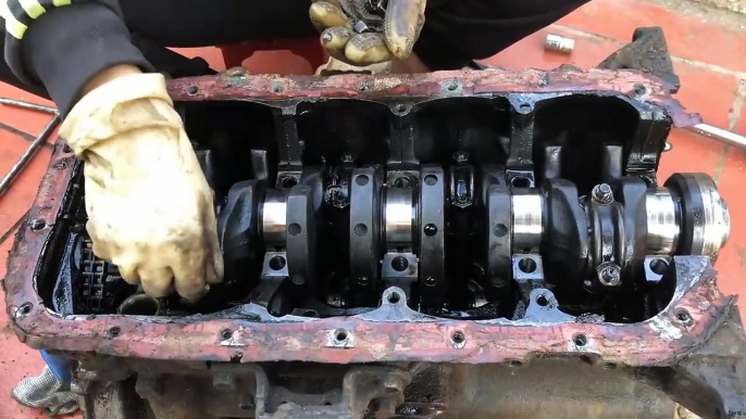 Restoration of an old rusty BMW car - 50 years old  Engine restore