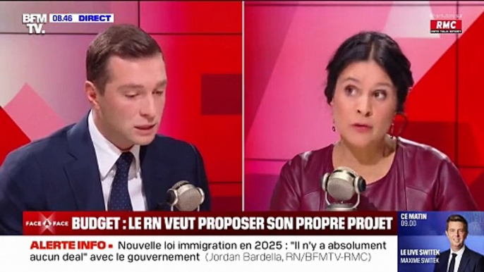 Jordan Bardella affirme une nouvelle fois que "les allocations familiales doivent être réservées aux familles dont l'un des deux parents est de nationalité française"