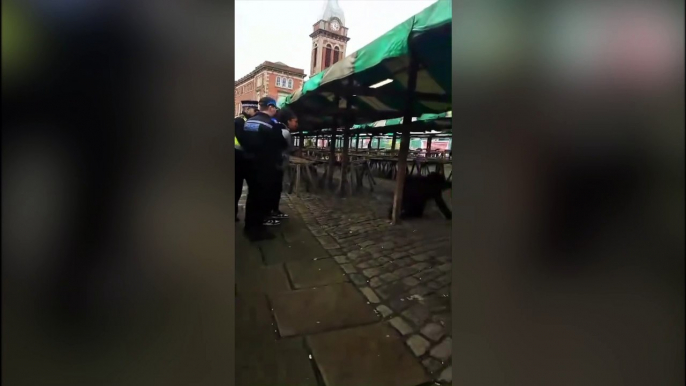 Police incident in Chesterfield town centre