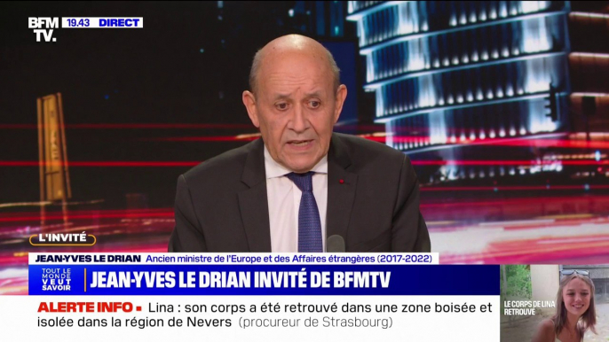 Jean-Yves Le Drian (ancien ministre des Affaires étrangères): "Le soutien à l'existence d'Israël est permanent de la part du président de la République"