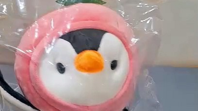 Unboxing and Review of cute FunZoo fruity penguin 22cm soft toy for gift