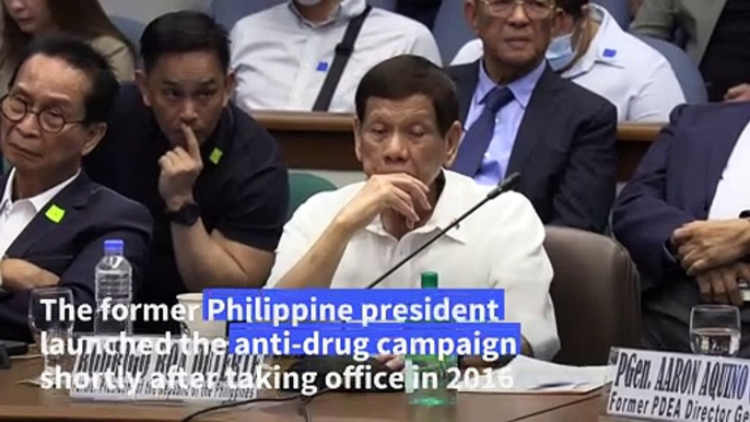 Duterte testifies at senate probe for deadly Philippine drug war