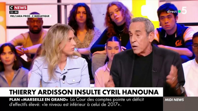 Me Sarah Saldmann revient sur son clash avec Thierry Ardisson hier sur France 5 à propos de Cyril Hanouna: "C'est une obsession qu'il a pour lui! Il vrille quand je lui dis que Cyril Hanouna est une star!"