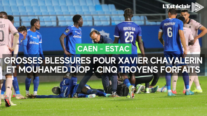 Xavier Chavalerin et Mouhamed Diop gravement blessés : cinq Troyens forfaits pour le match à Caen