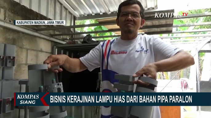 Berawal dari Coba-Coba, Warga Madiun Banjir Orderan Lampu Hias dari Bahan Pipa Paralon