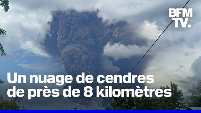 Indonésie: l’éruption d’un volcan provoque un nuage de cendres de près de 8 kilomètres