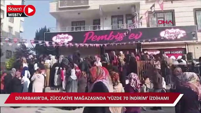 Züccaciye mağazasında 'yüzde 70 indirim’ izdihamı