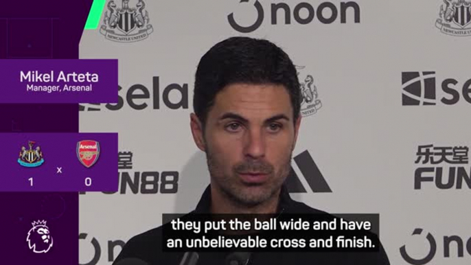 Arteta left 'frustrated' following Newcastle defeat