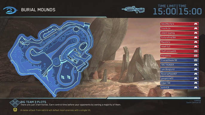 Halo 2 Classic Big Team - Big Team 3 Plots on Burial Mounds Multiplayer Gameplay